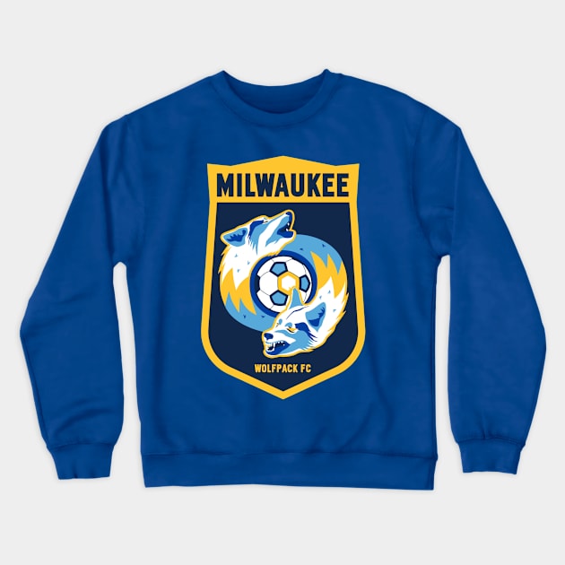 Milwaukee Wolfpack Logo Crewneck Sweatshirt by Liz Steiner